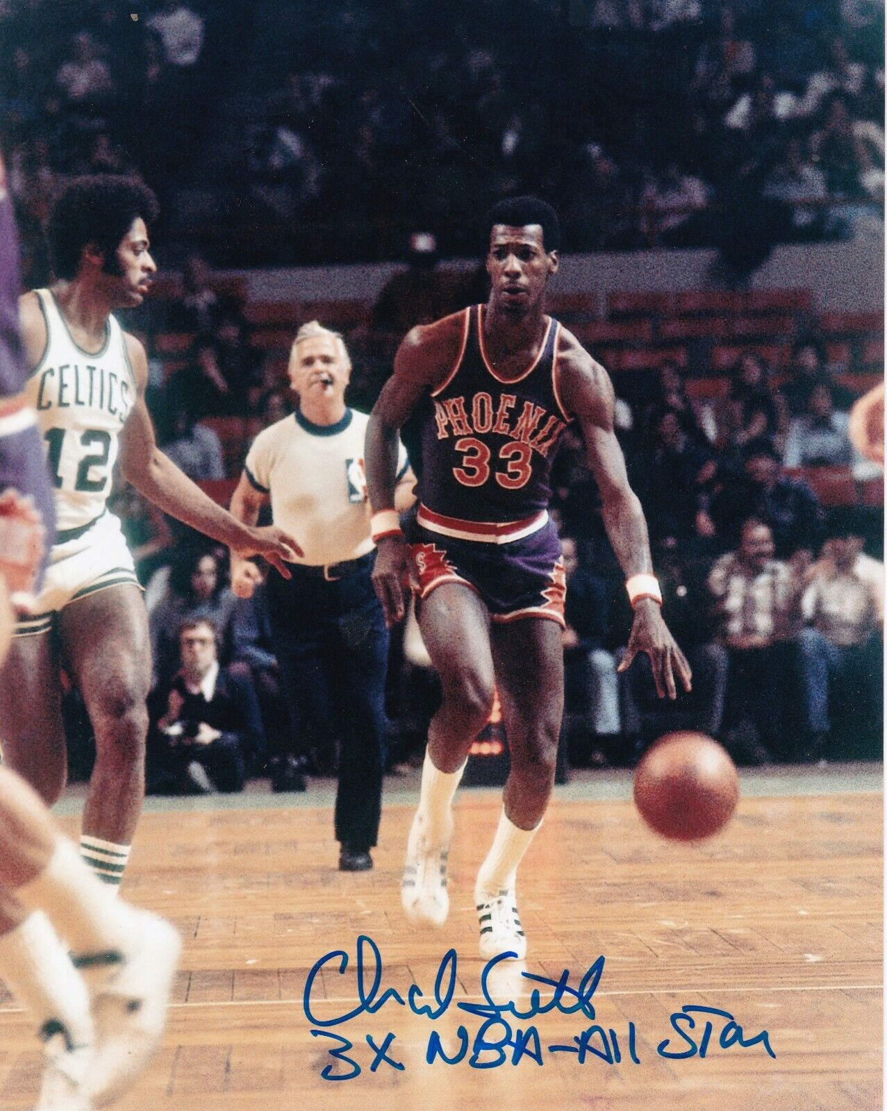 CHARLIE SCOTT PHOENIX SUNS 3 X NBA ALL-STAR ACTION SIGNED 8x10