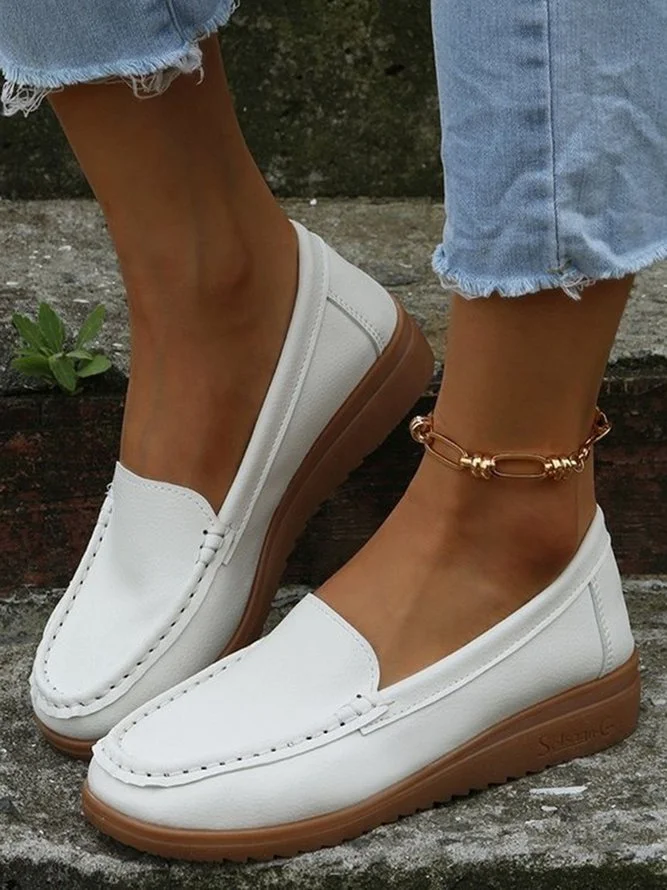 Plain Color Casual Loafers Flats Radinnoo.com