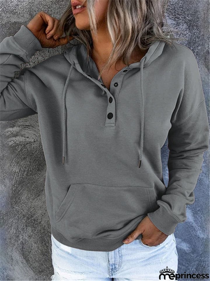 Women's Fashion V Neck Hoodies With Pockets
