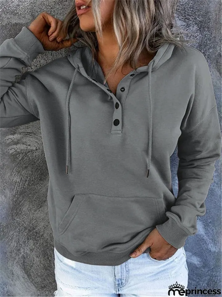 Women's Fashion V Neck Hoodies With Pockets