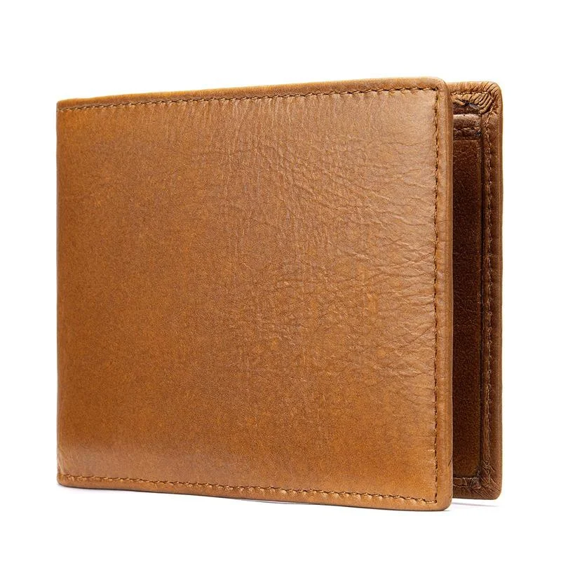 Retro Simple Solid Color Leather Wallet