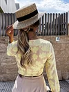 Stylish V-Neck Long Sleeve Floral Print Blouses&Shirts Tops