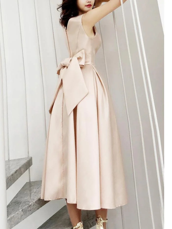 Elegant Bow-knot Mini Dress Dress