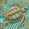 Diamond Painting -DIY Round Drill Mosaic Sea Turtle(40x40cm)