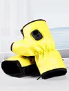 Rechargeable USB Fingerless Heated Gloves w/3 Heating Levels for Sports Skiing