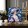 uk.everydayedeals DIY Pearl Painting With Frame - Handmade Self-Adhesive Pearls - Lady(25*25cm)