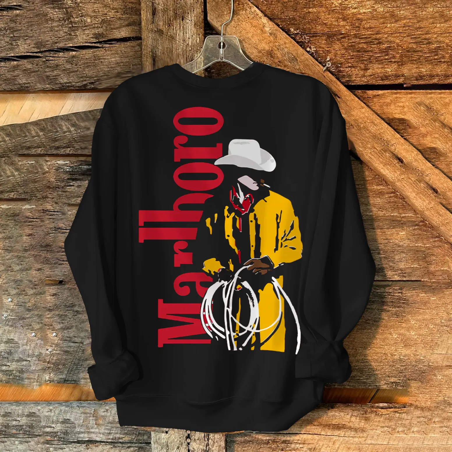 Stylish Cowboy Graphic Sweatshirt