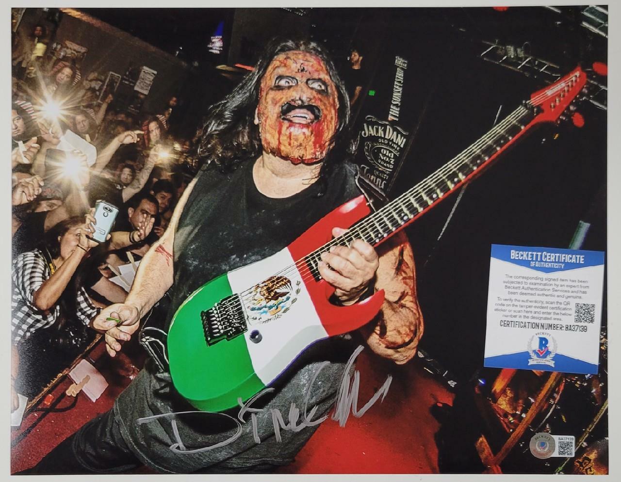 Dino Cazares signed Fear Factory 11x14 Photo Poster painting Autograph (B) ~ Beckett BAS COA