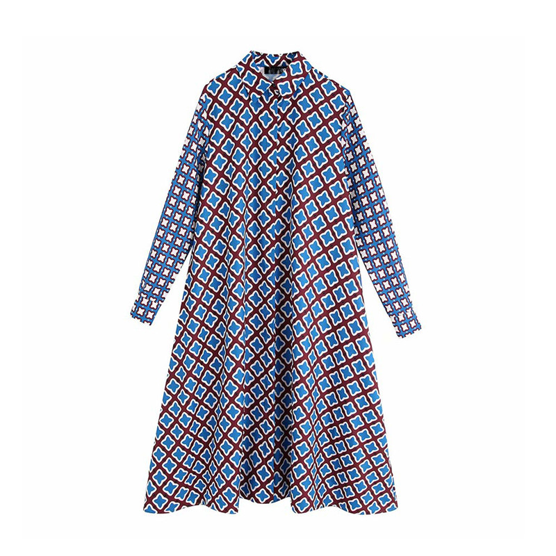 Mature Women Printed Mini Dress