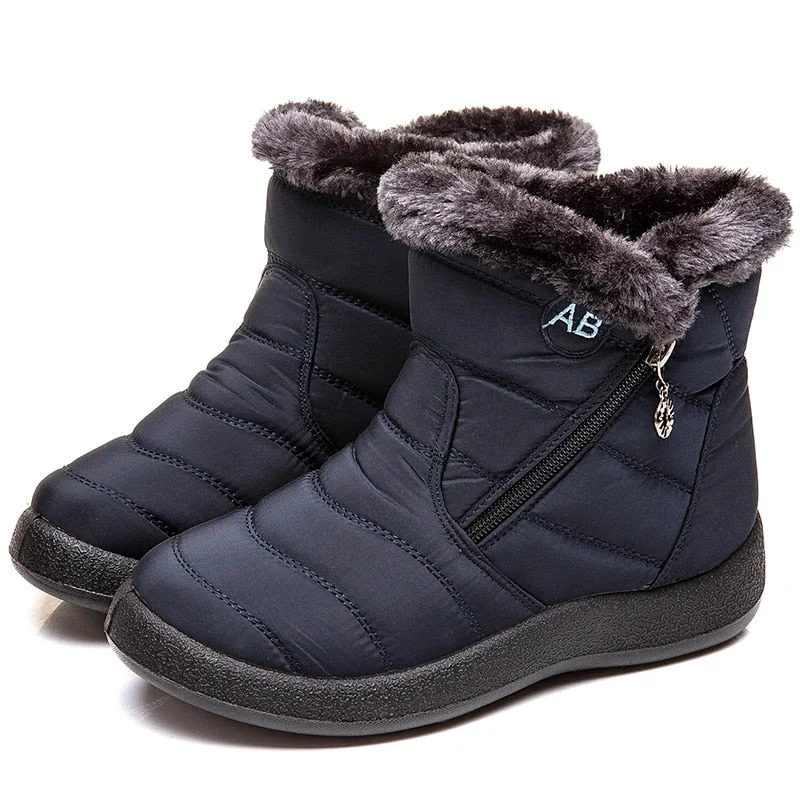 Women Boots Waterproof Winter Boots For Women Snow Botas De Mujer Keep Warm Winter Shoes Women Ankle Boots Black Heels Botines