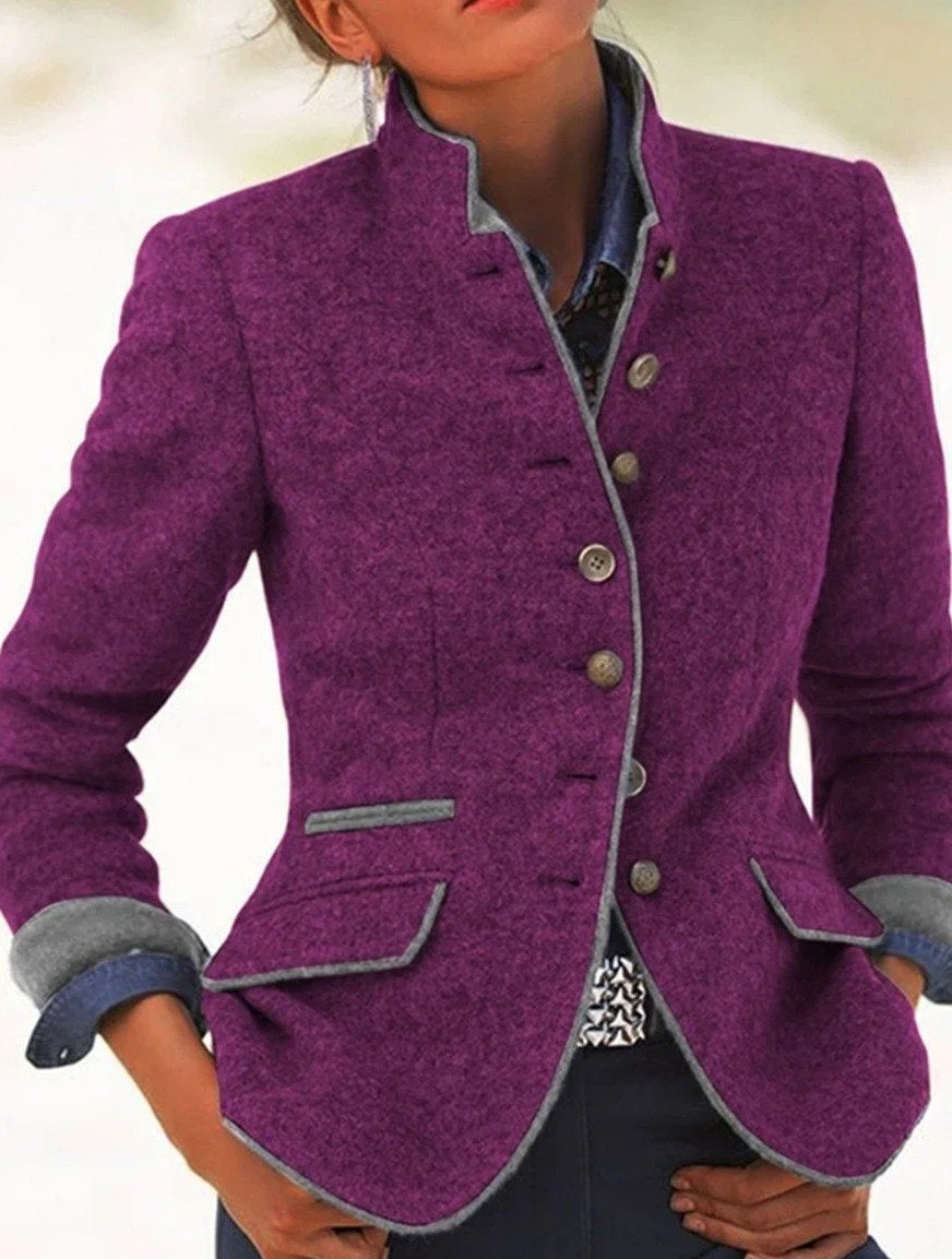 Women's Vintage Collar Long Sleeve Jacket | EGEMISS