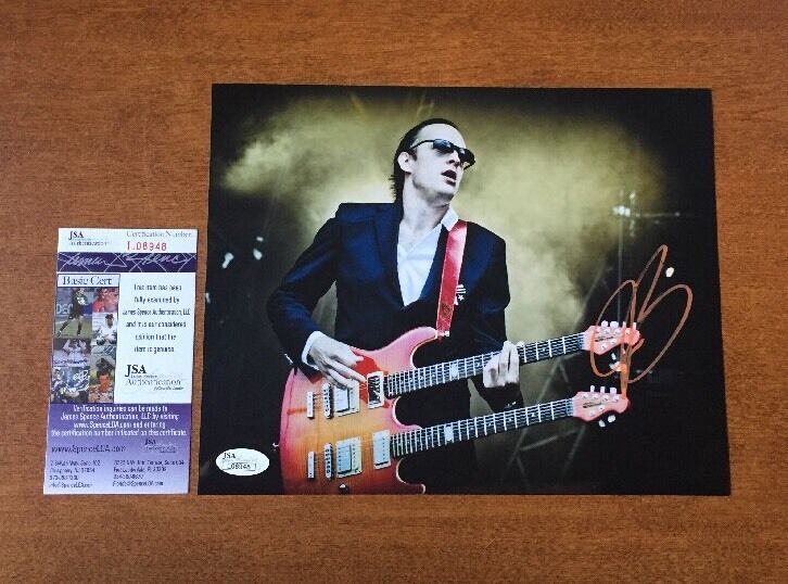 Joe Bonamassa Signed Gold Ink 8x10 Glossy Action Photo Poster painting JSA/COA L08948