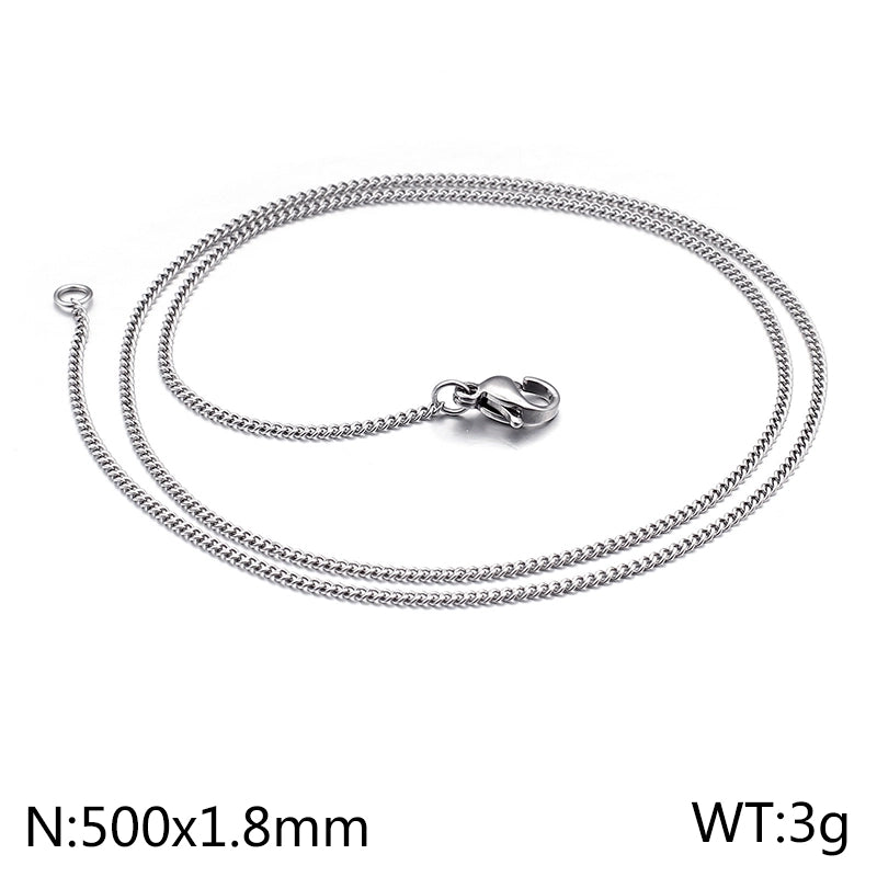 Minimalist Commute Solid Color Titanium Steel Plating 18K Gold Plated Women’s Necklace