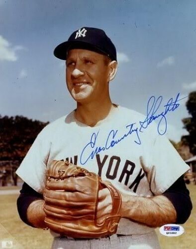 Enos Slaughter Yankees Psa/dna Signed 8x10 Photo Poster painting Certed Autograph Authentic