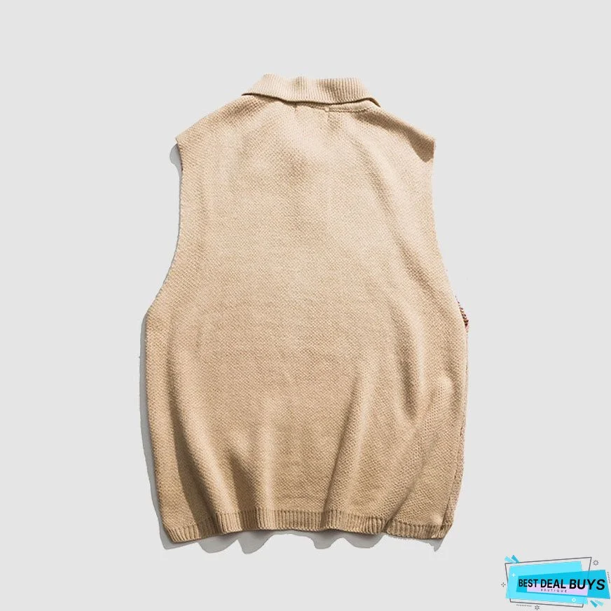 Funny Graphic Pattern Vest Sweater