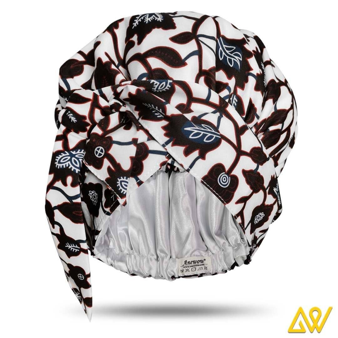 African Print Head Wrap With Satin-Lined-AW1177