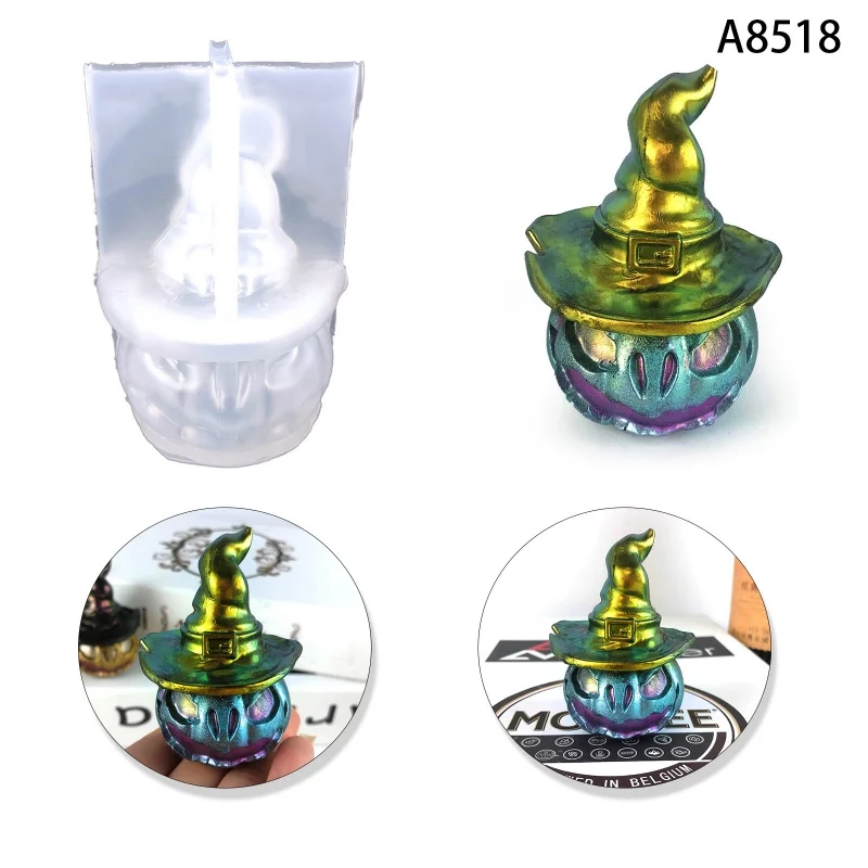 3D Pumpkin Candle Hat-shaped Candles Silicone Mold