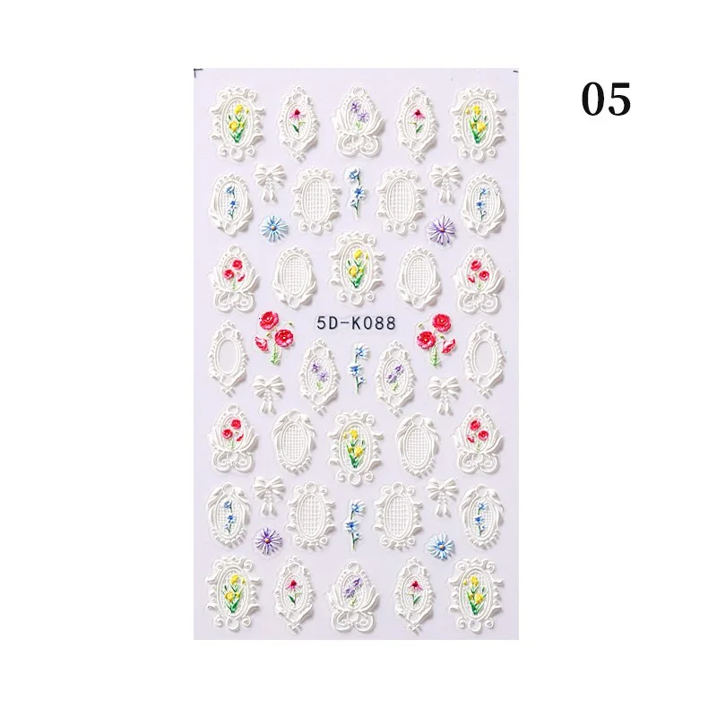 1PC 5D Nail Stickers Winter Santa Claus Self-Adhesive Slider Nail Art Decorations Christmas Snow Decals Manicure Accessories-Nail Inspo