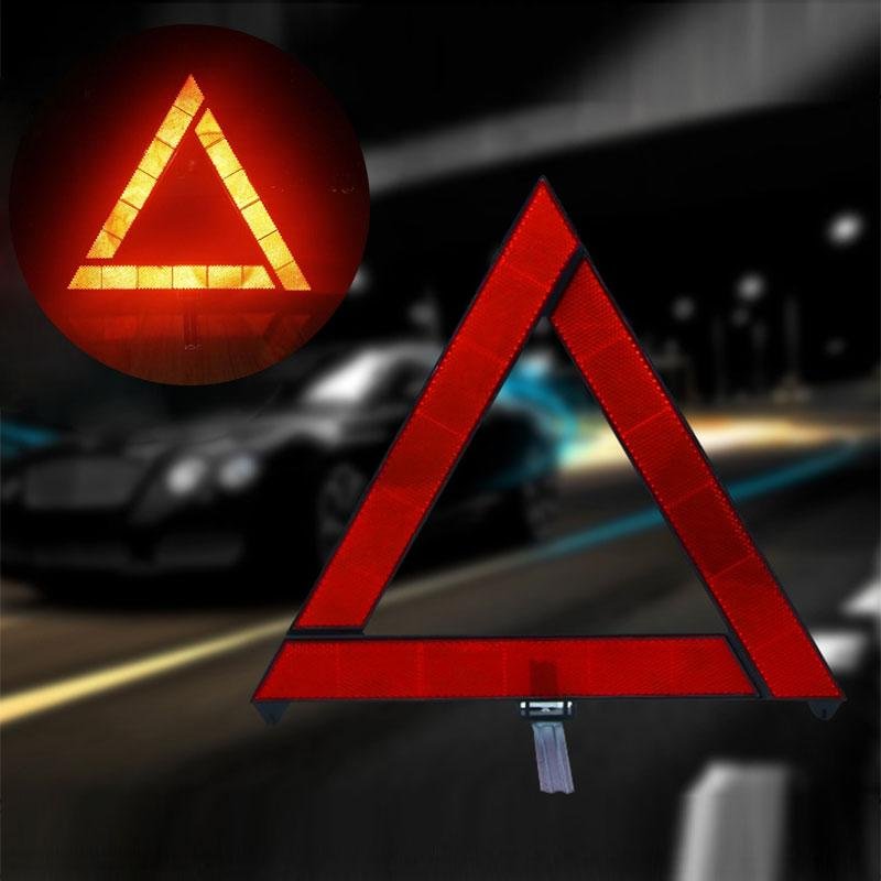 Car Emergency Breakdown Warning Triangle Red Reflective Stop Sign