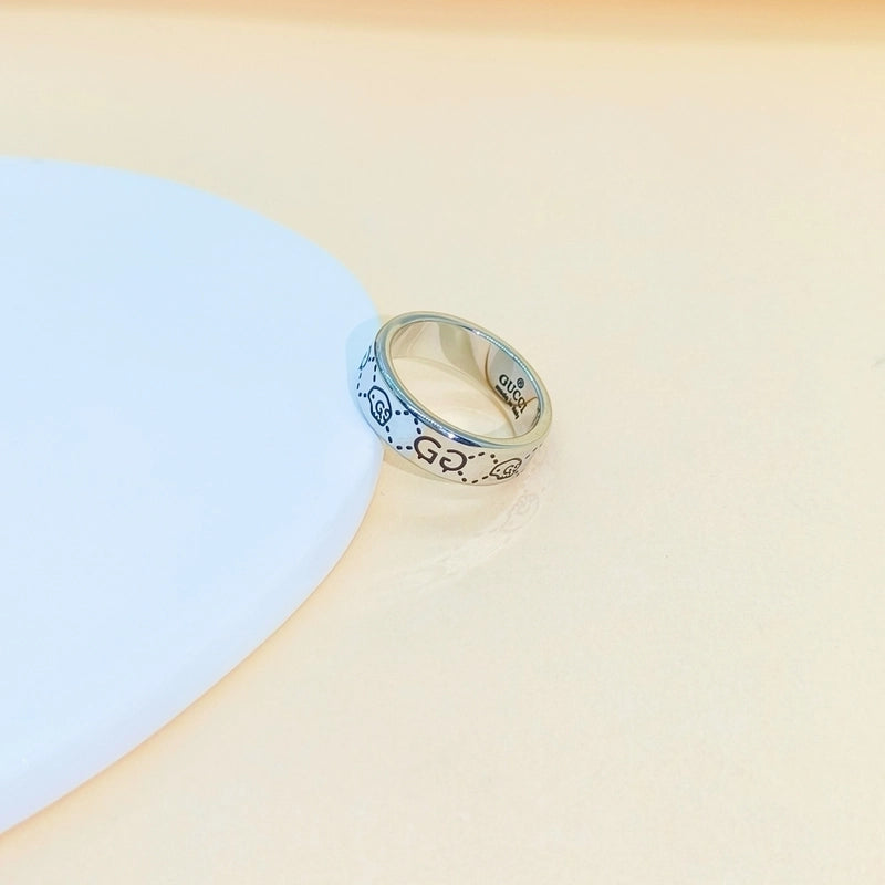 Minimalist Letter Stainless Steel Rings