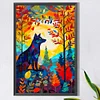 (40*60cm)Stained Glass Wolf - Full Round Drill Diamond Painting