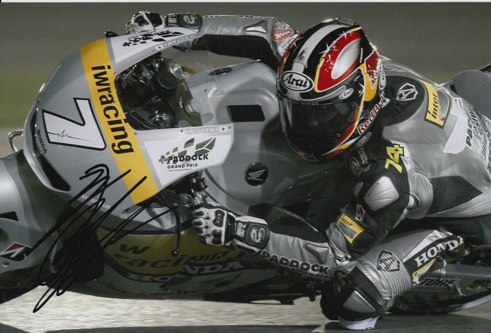 Hiroshi Aoyama Hand Signed 12x8 Photo Poster painting - MotoGP Autograph 1.