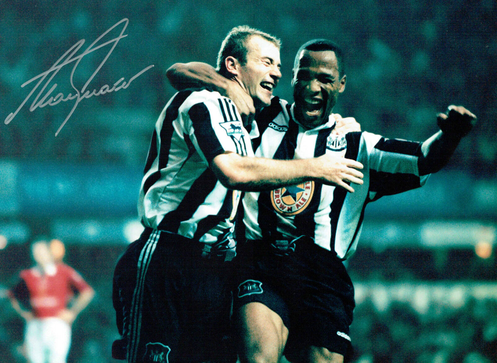 Alan SHEARER Signed Autograph 16x12 Newcastle United Action Photo Poster painting AFTAL COA