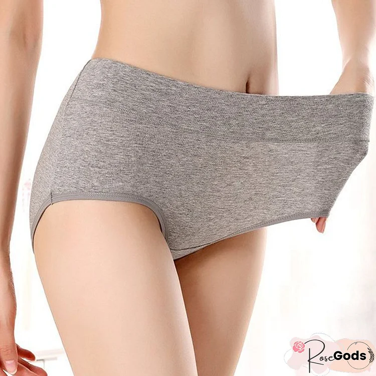 Cotton Seamless Solid Panty Breathable Briefs