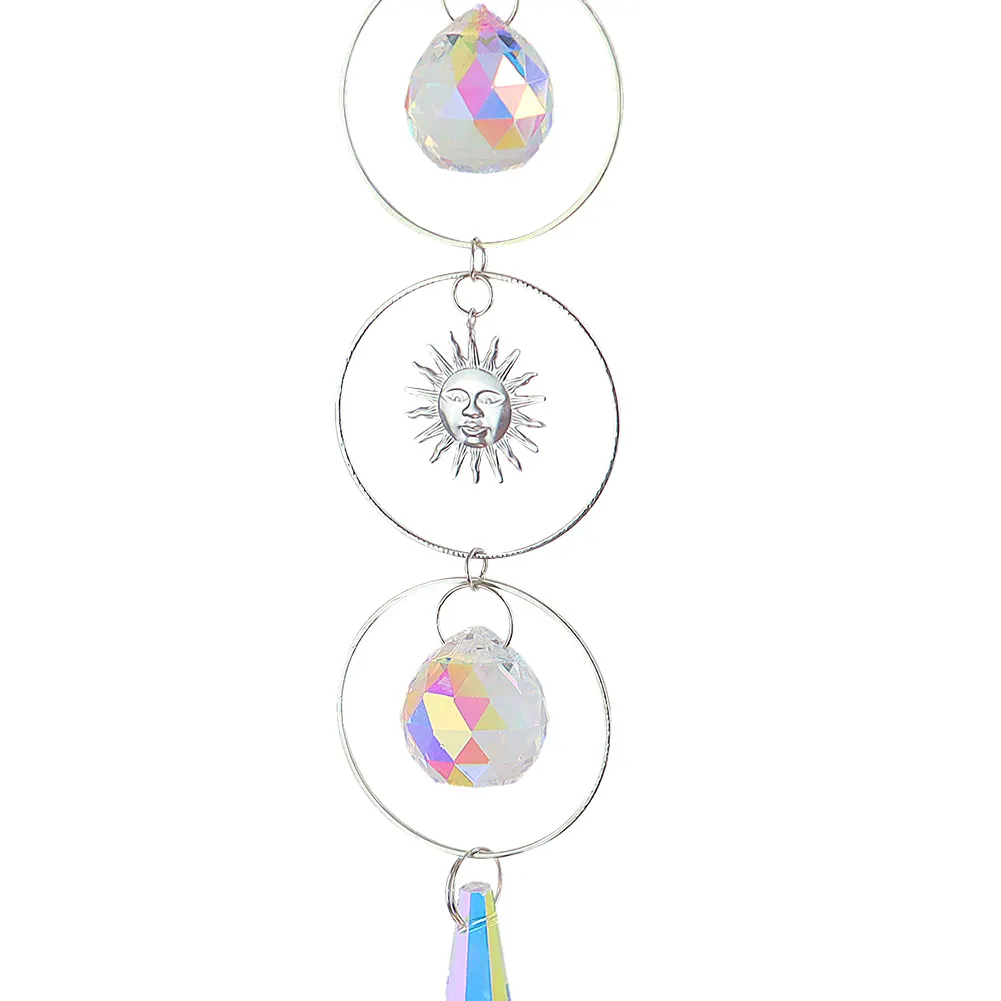 Crystal Wind Chime Pendant Lighting Ball Hanging Garden Window Home Decor