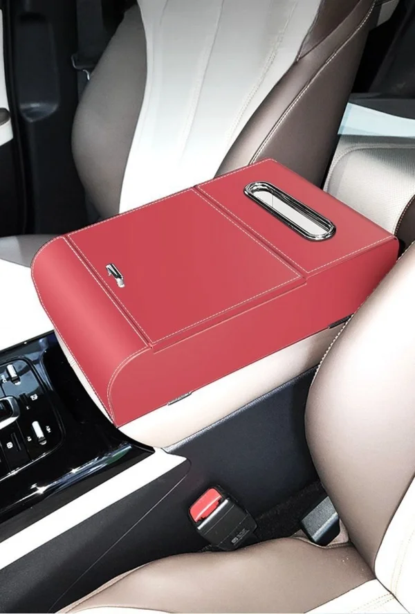 Multifunctional Leather Armrest Cover Storage Box