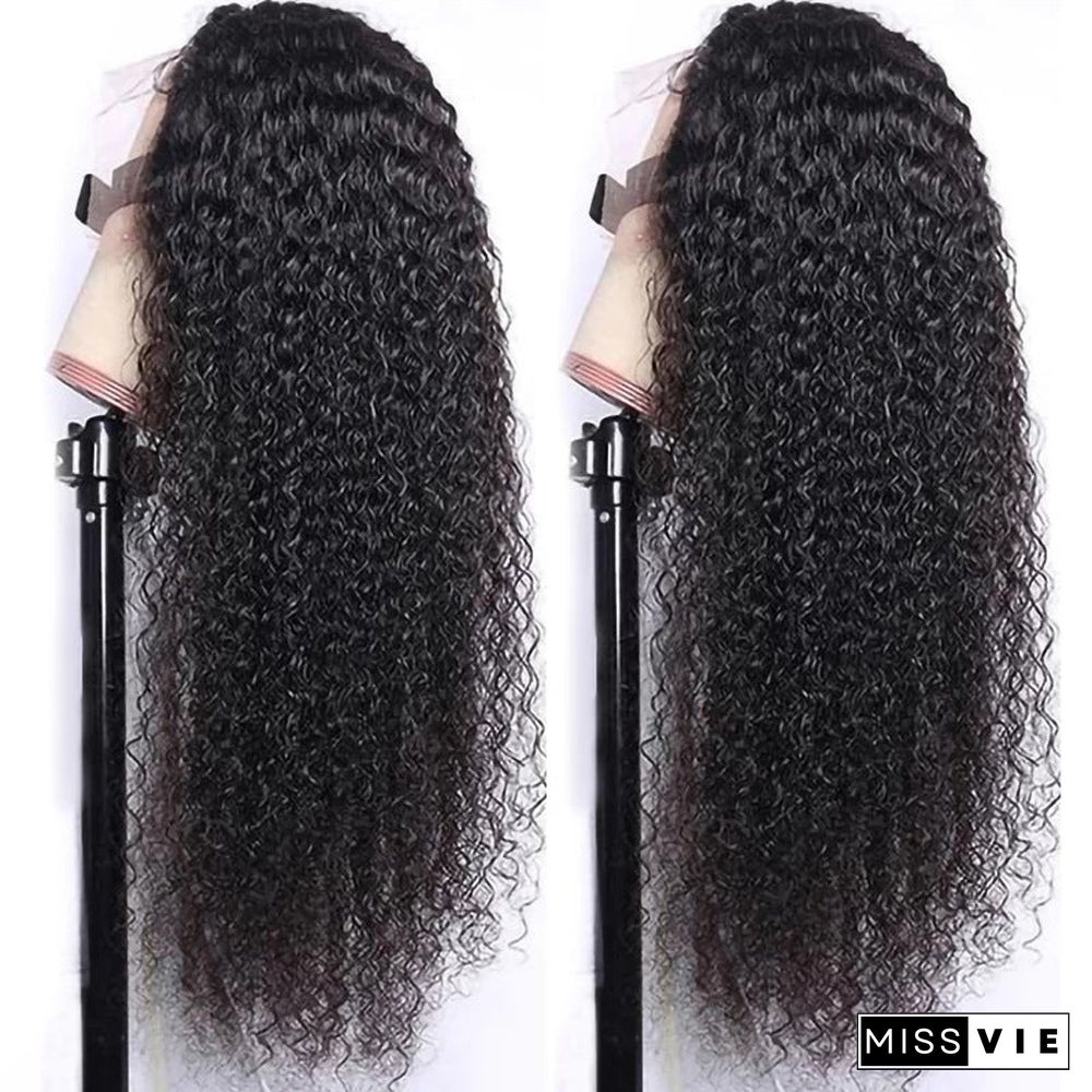Black Medium Split Small Curly Wig Head Cover