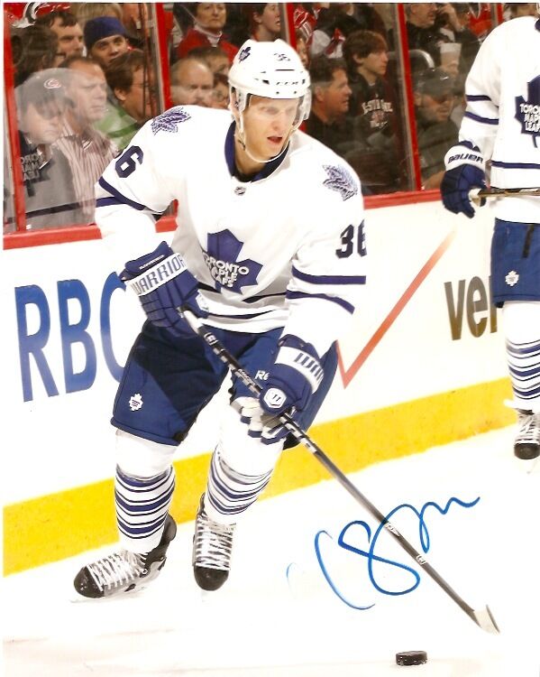 Toronto Maple Leafs Carl Gunnarsson Signed Autographed 8x10 Photo Poster painting COA B