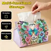 (24cm)Diamond Art Tissue Box DIY PU Napkin Cover for Home Decoration(Butterfly)
