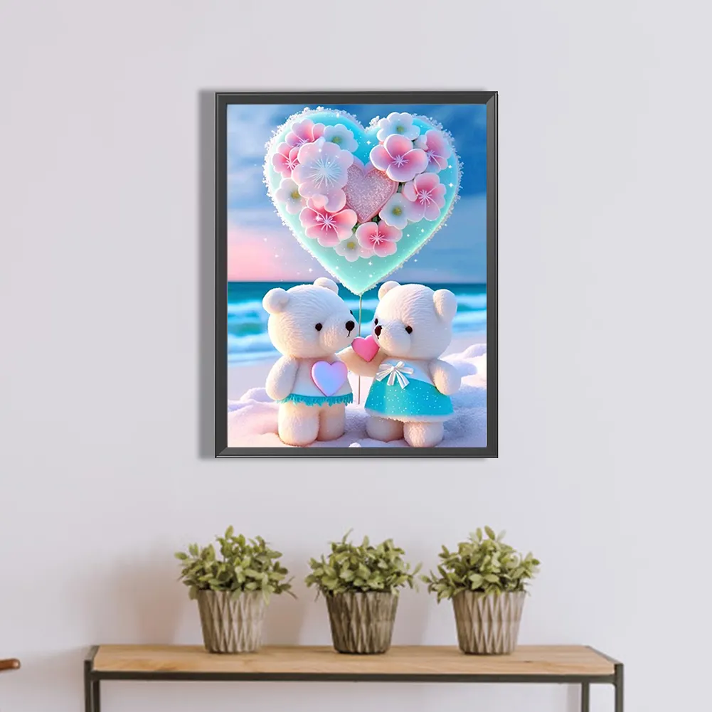 Diamond Painting - Full Round Drill - Beach Bear(30*40cm)