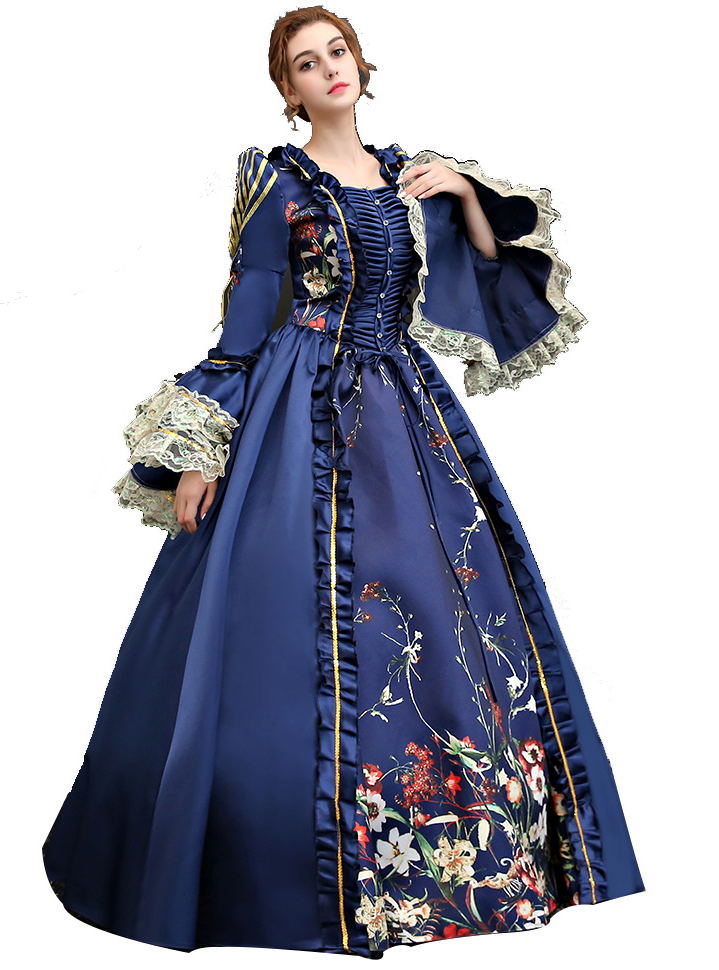 Medieval Queen Vitorian Dress Long Sleeves Pleated Lace Ball Gown Renaissance Royal Fancy Dress Halloween Costume Novameme