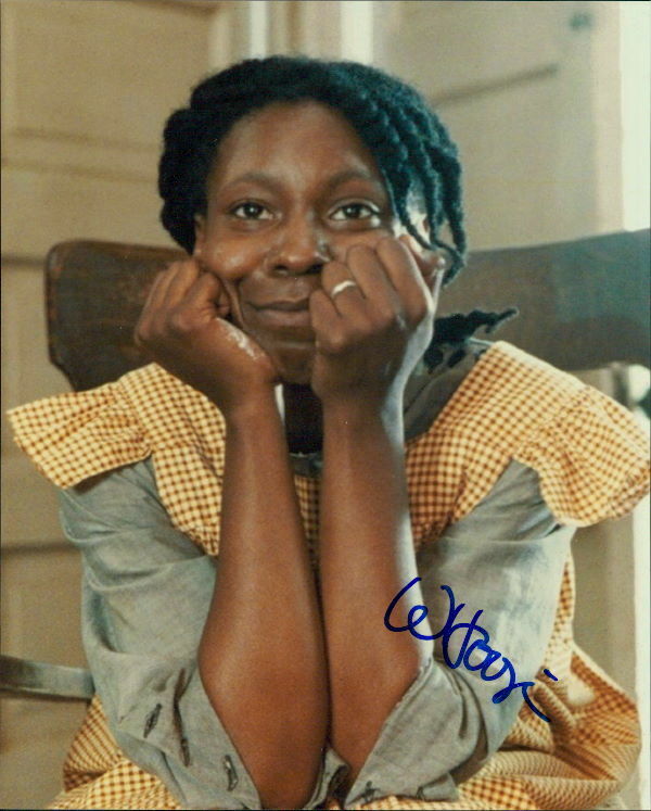 Whoopi Goldberg (The Color Purple) signed 8x10 Photo Poster painting