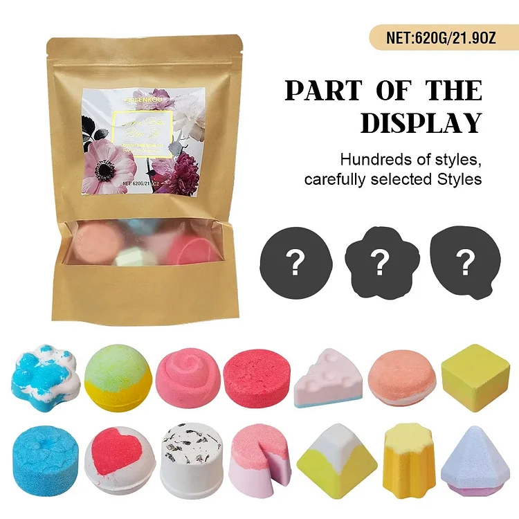 Efloral Organic Bubble Bath Shower Salts Bath Essentials Shower Bubble Steamers Bath Bombs -Bubble Bath Bomb Balls Fizzies for Christmas Valentines Mothers Day Birthday (Large)