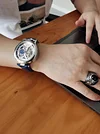 Turing Pilot's Watch: Stylish Large Dial, Automatic Skeletonized, Moon Phase, Men's Mechanical Watch