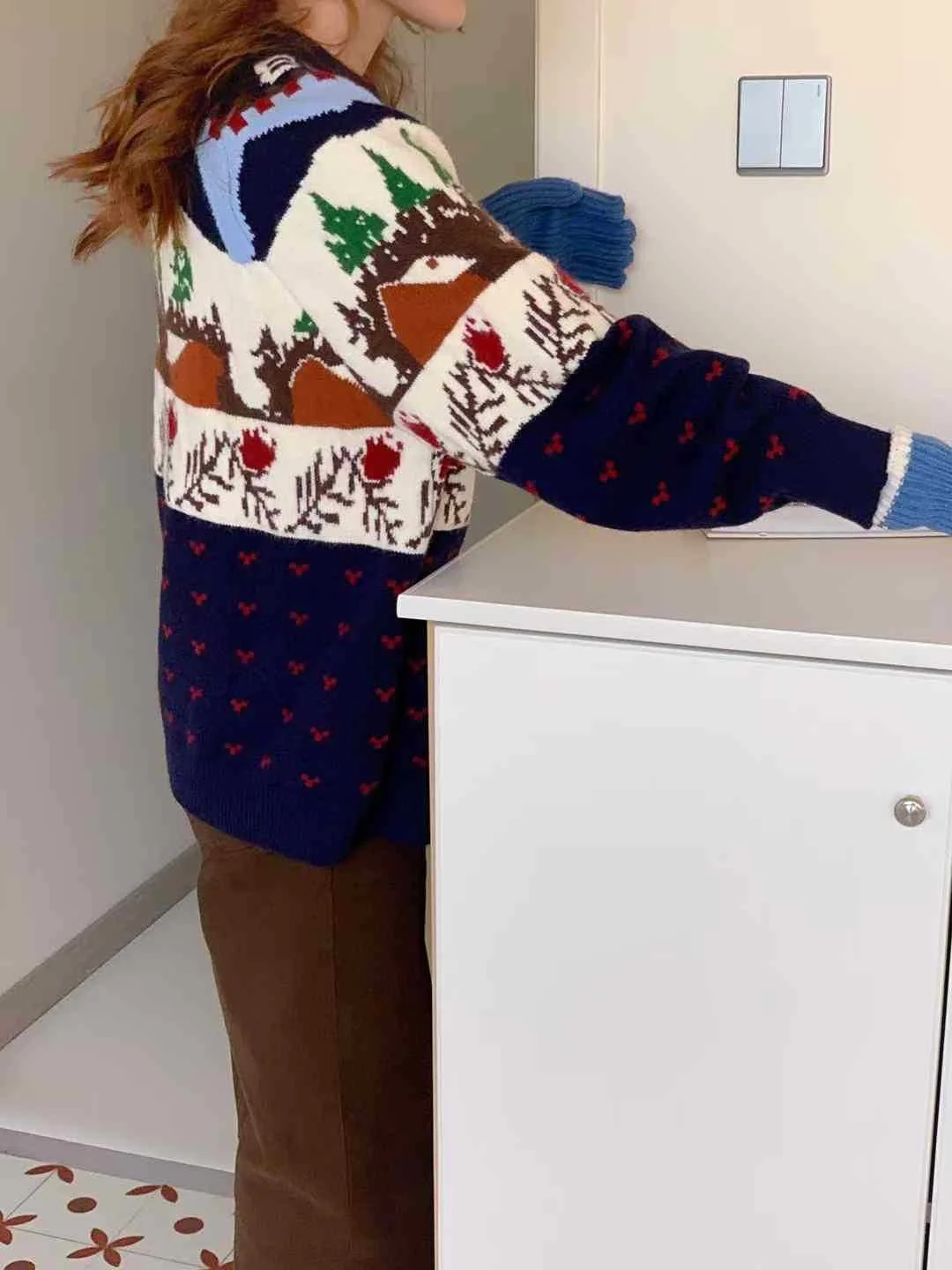 Chicfifth Sweater Women Winter Long Sleeve High Quality Autumn Vintage Top Knitted Cardigan