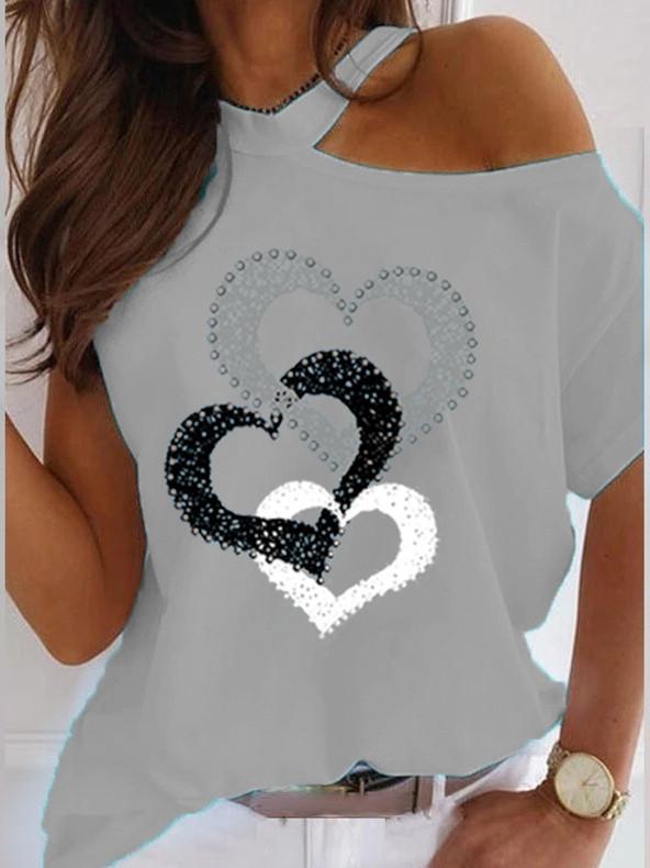 Women Half Sleeve V-neck Solid Color Dress