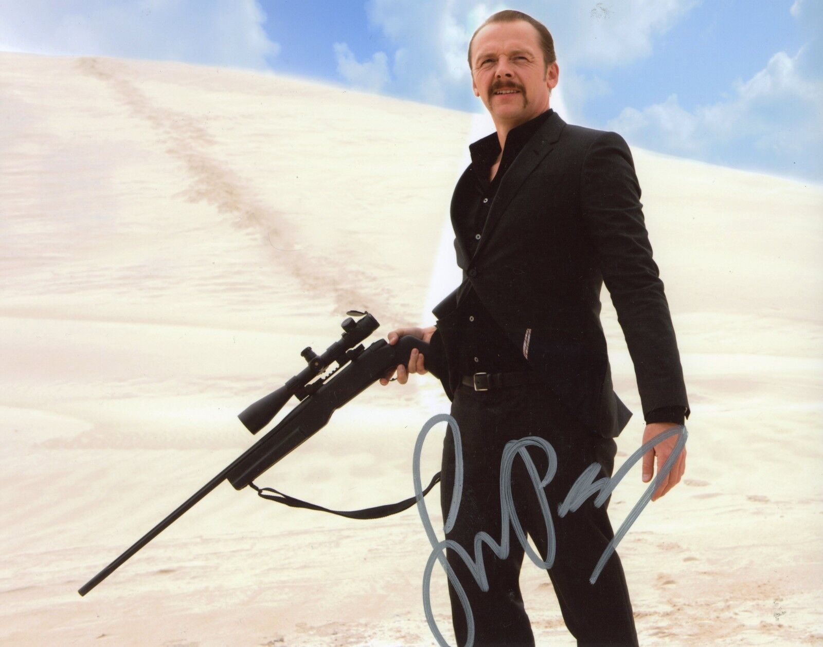 ~~ SIMON PEGG Authentic Hand-Signed Kill Me Three Times