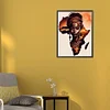 Fille africaine-plein diamant rond peinture-30 * 40cm