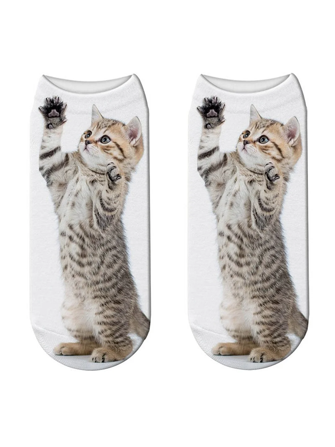 Cotton Knit Cat Pattern Socks