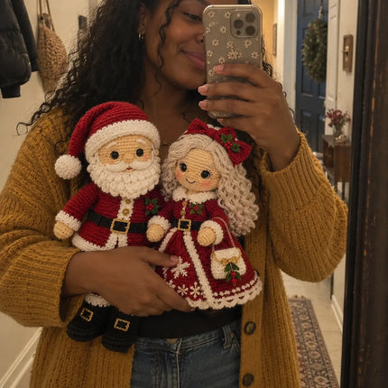 Santa and Mrs Claus dolls by Quilhelma