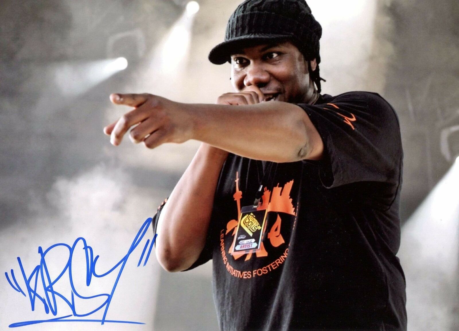 KRS-One RAPPER autograph, In-Person signed Photo Poster painting