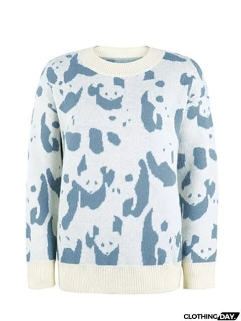 Round Neck Drop Shoulder Sweater