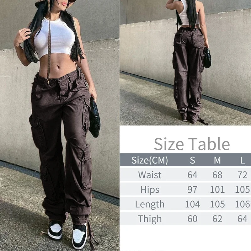 Tawnie Y2K Cargo Pants Women's Baggy Pants 2022 Autumn Streetwear Fairycore Oversized Trousers Vintage Casual Loose Sweatpants