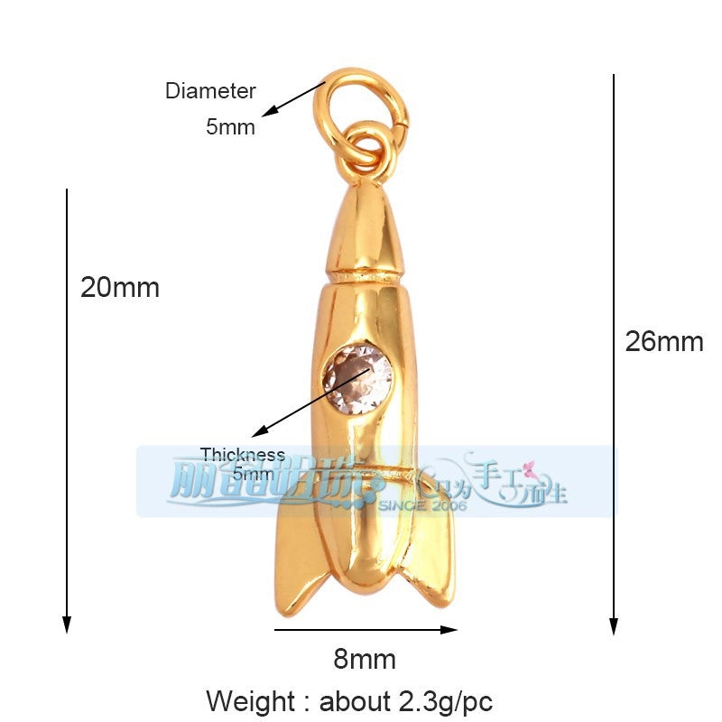 1 Piece 15 * 21mm 18 * 23mm 9*16mm Copper Zircon Sun Star Lightning Pendant Jewelry Accessories