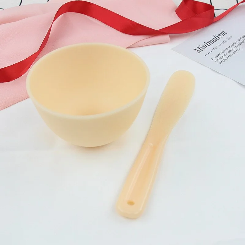1set Portable DIY Mask Tools Non-toxic Silicone Bowl Brush Mud Stick Cup Spoon Kit Multi-functional Face Makeup Tools Durable