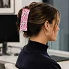 Pink Flowers DIY Diamond Painting Claw Clips for Adults Beginners Diamond Art Western Hair Clips Anti-Slip Design for Women Long Short Hairstyle Jewelry Supplies